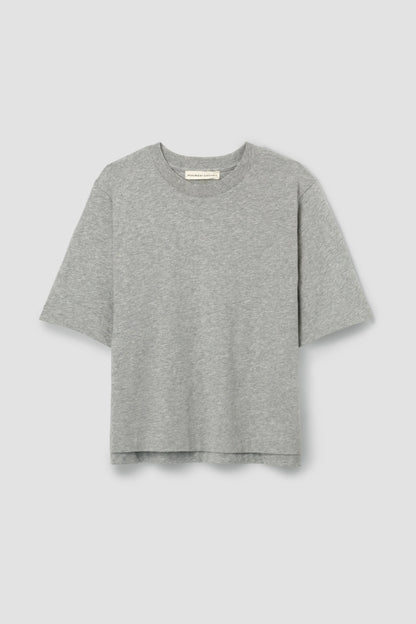 Bay Organic Cotton Jersey Top in Grey Marl