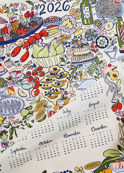 Feast & Flourish 2026 Calendar Tea Towel