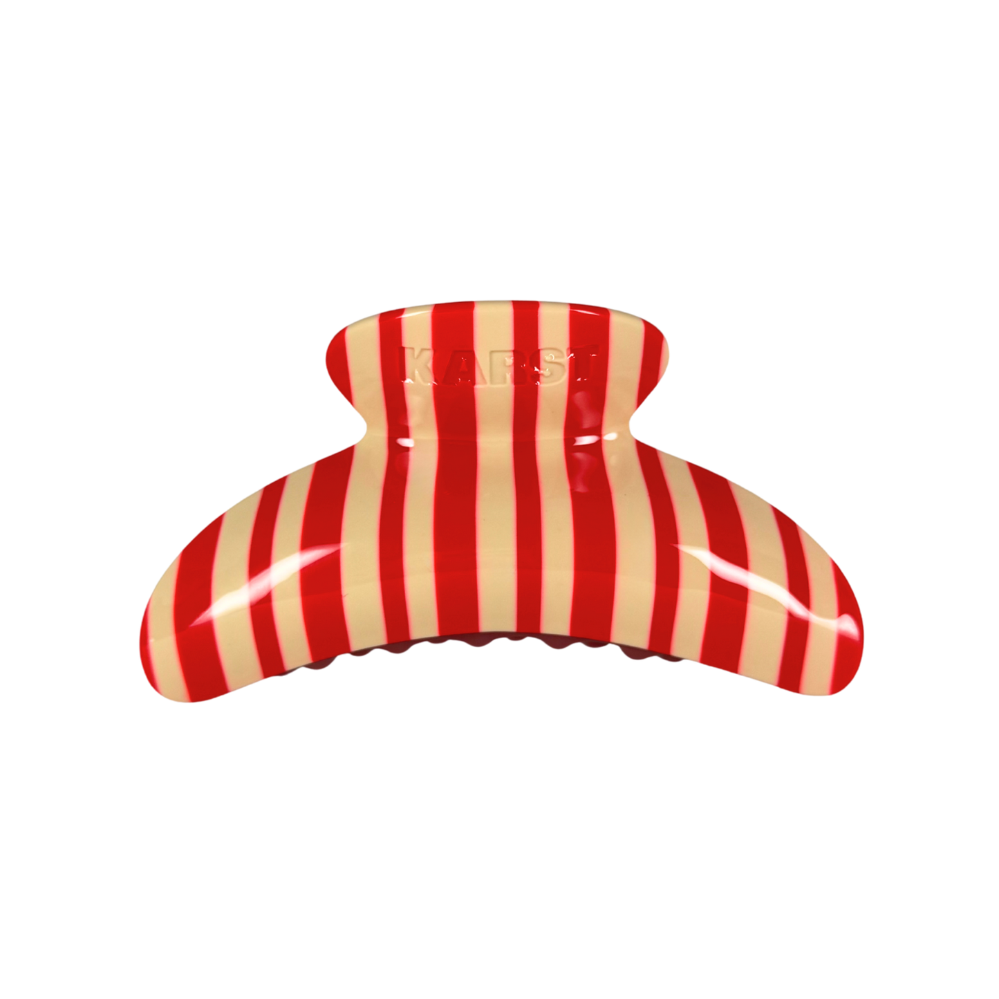 SuperClip Hair Claw — Peppermint Stripe