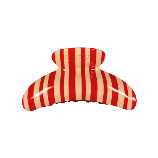 SuperClip Hair Claw — Peppermint Stripe