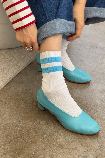 Varsity Her Socks - Blue Stripe