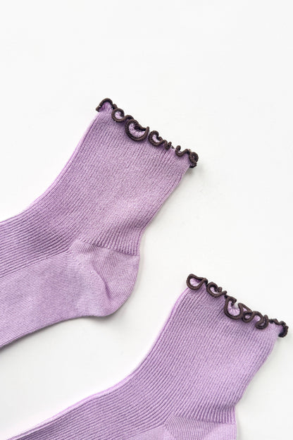 The Petite Ruffled Modal Socks - Multiple Color Options