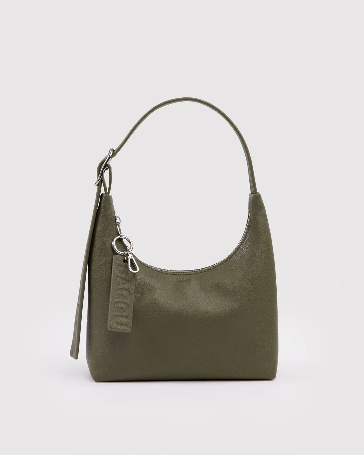 Mini Recycled Leather Shoulder Bag - Loden