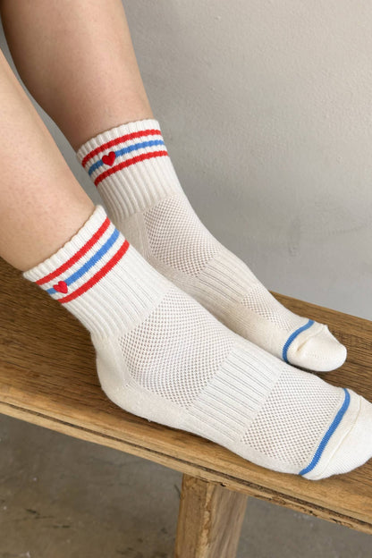 Embroidered Girlfriend Socks - Multiple Colors