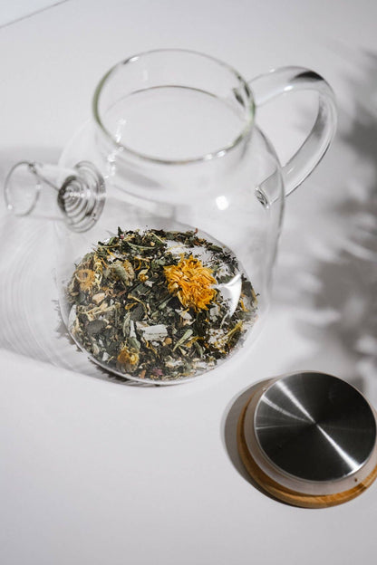 Teapot with Bamboo Lid - 1.8L / 60oz | Borosilicate Glass