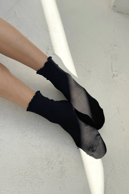 Ruffled Hugger Crew Socks - Multiple Colors