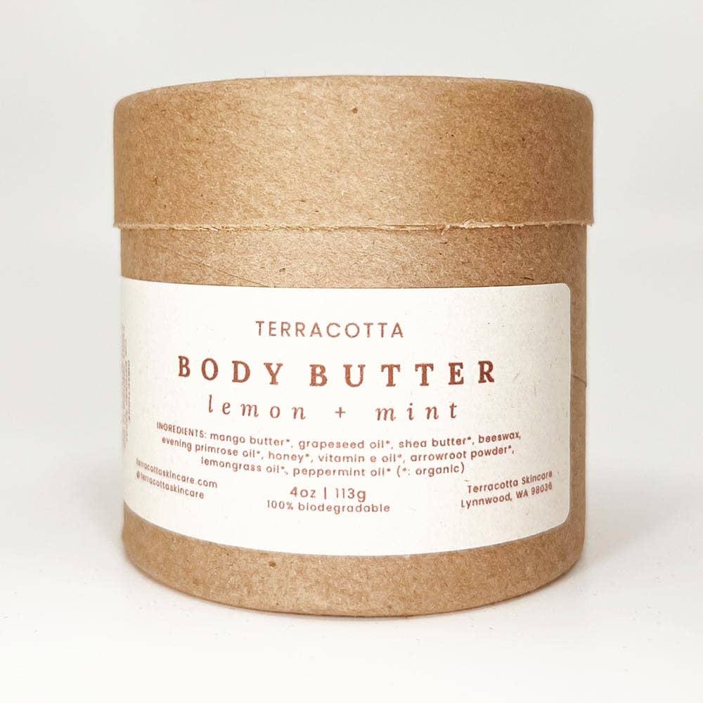 Lemon + Mint Body Butter - Terracotta Skincare