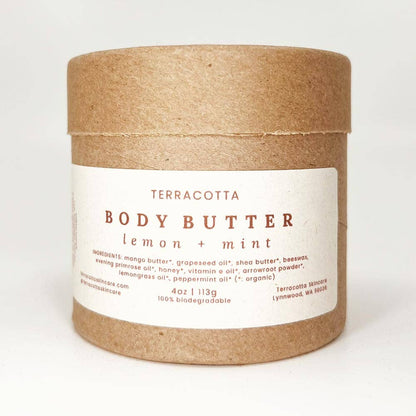 Lemon + Mint Body Butter - Terracotta Skincare