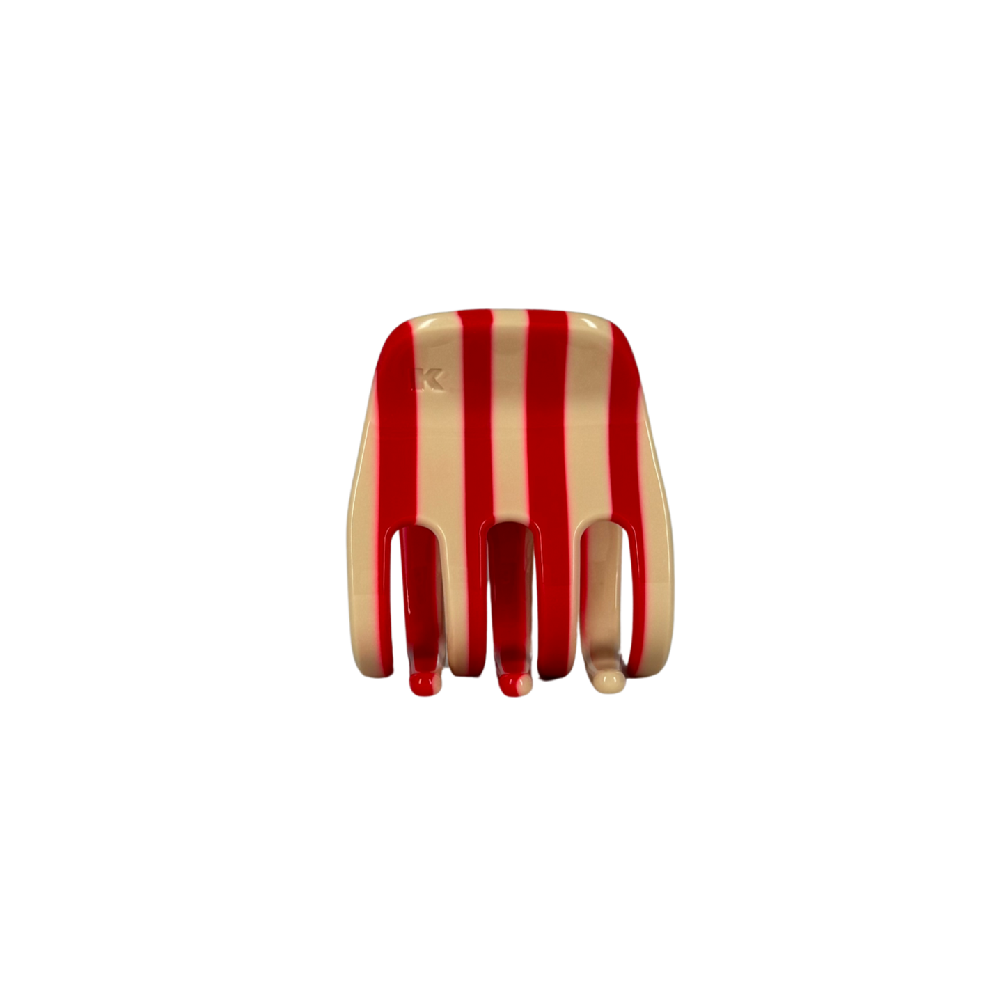 Small Hair Claw Clip — Peppermint Stripe