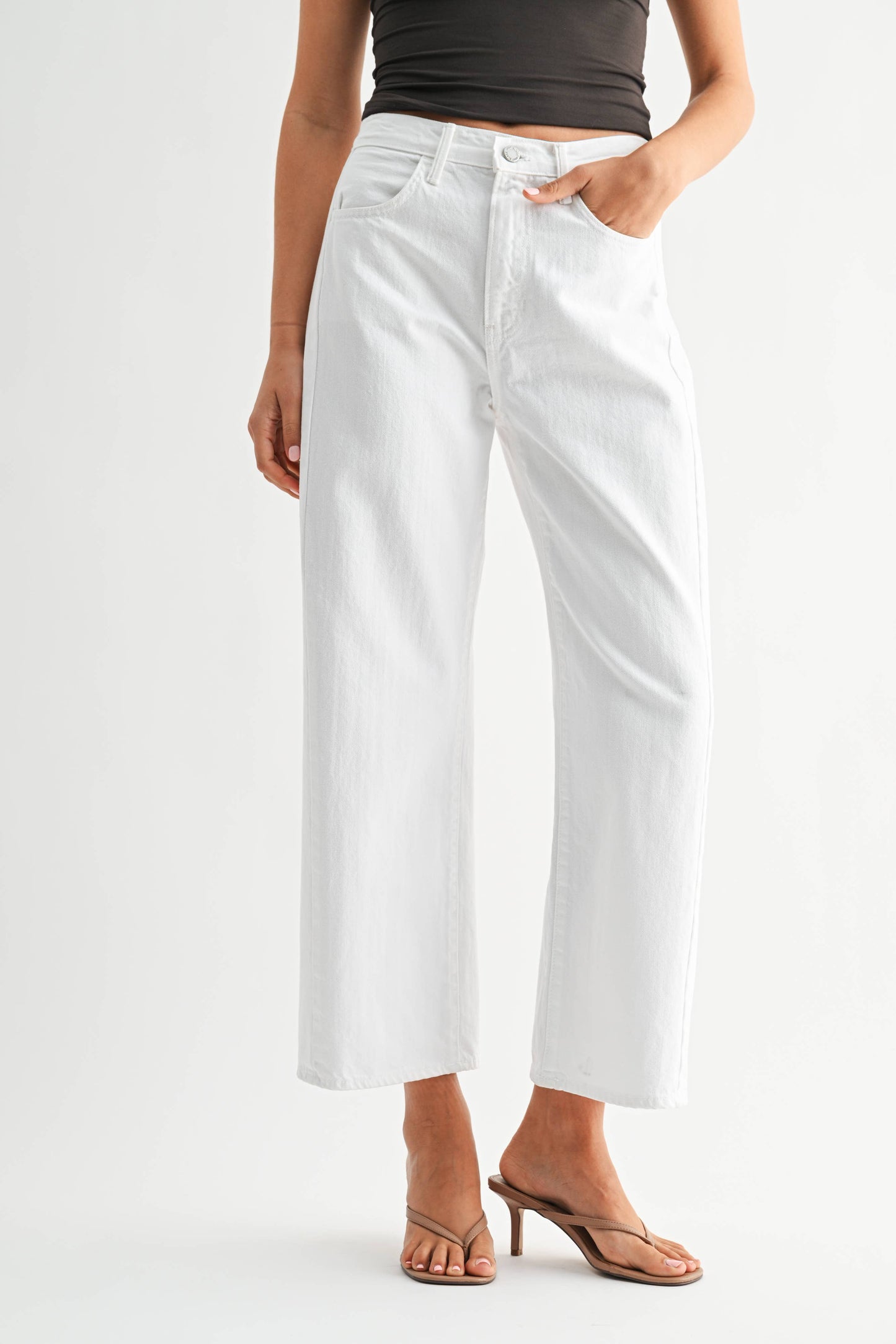 Barrel Jean Twist - Opt White