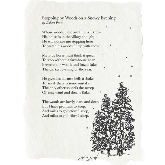 Robert Frost Poem - Art Print