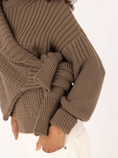 Delčia Organic Cotton Sweater - Earth Brown
