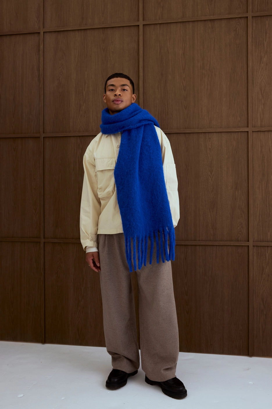 The Reykjavik Scarf with RWS Wool - Electric Blue