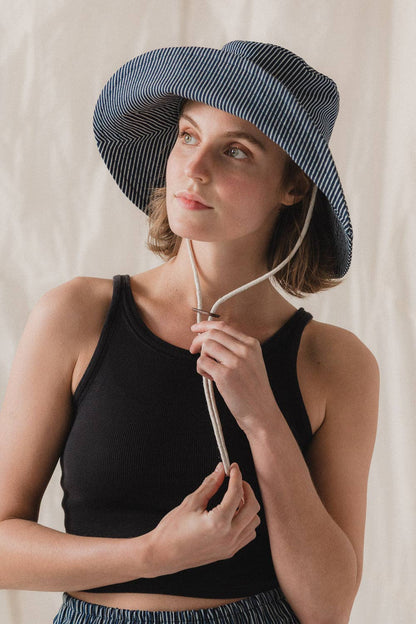 Gardener's Hat in Hickory Stripe
