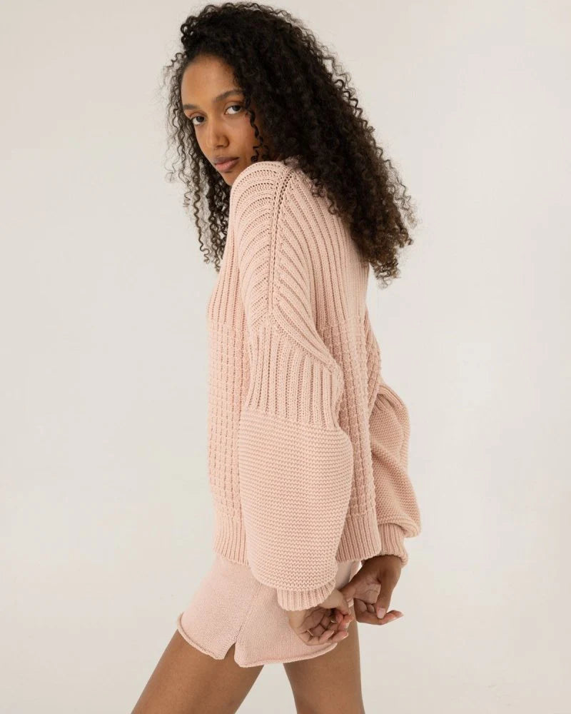Delčia Organic Cotton Sweater - Dusty Pink