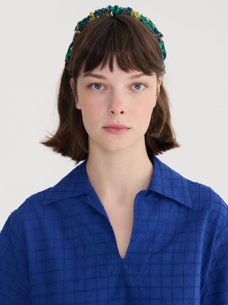 Color Herbalist Blue Gathered Headband