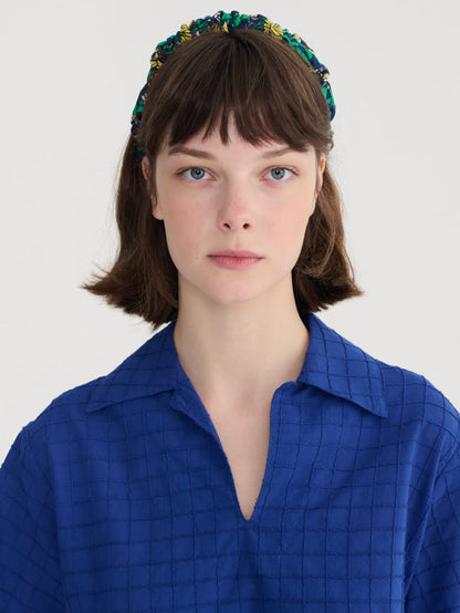 Color Herbalist Blue Gathered Headband