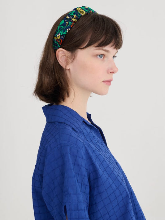 Color Herbalist Blue Gathered Headband
