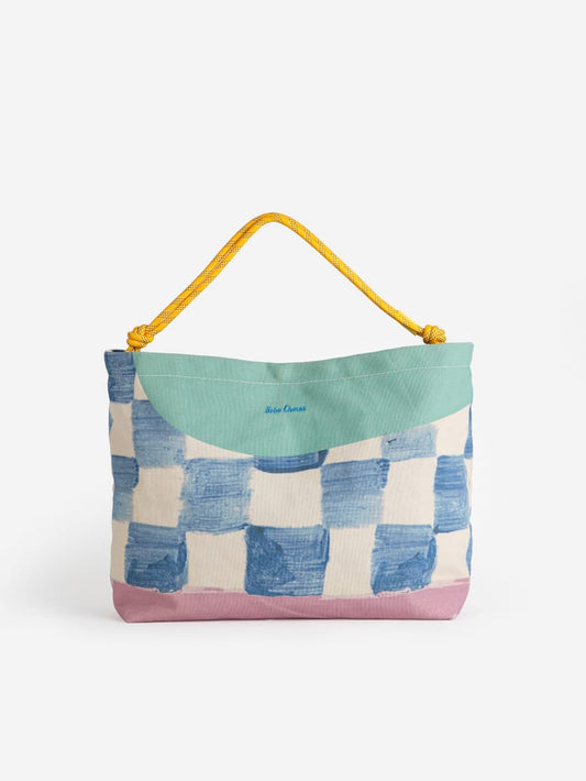 Color Block Canvas Bag