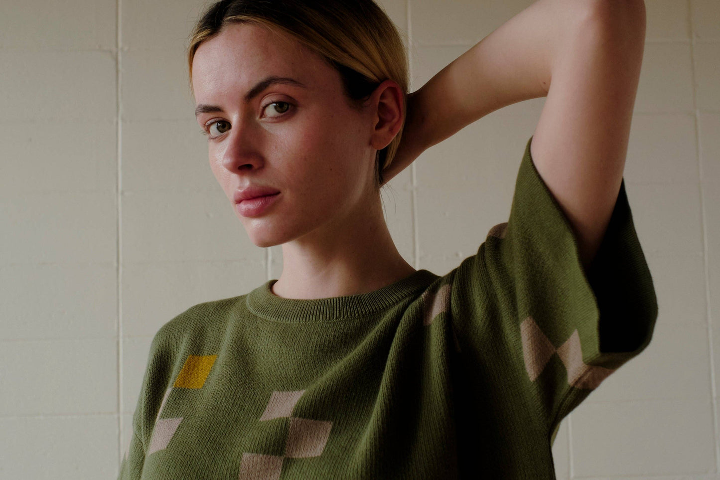 Albers Short Sleeve Sweater Tee - Olivine