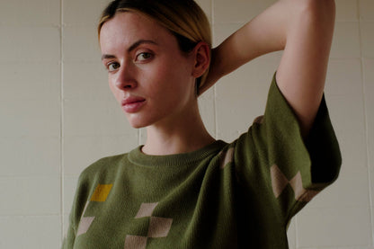 Albers Short Sleeve Sweater Tee - Olivine