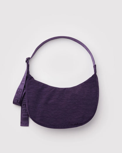 Medium Nylon Crescent Bag - Fig