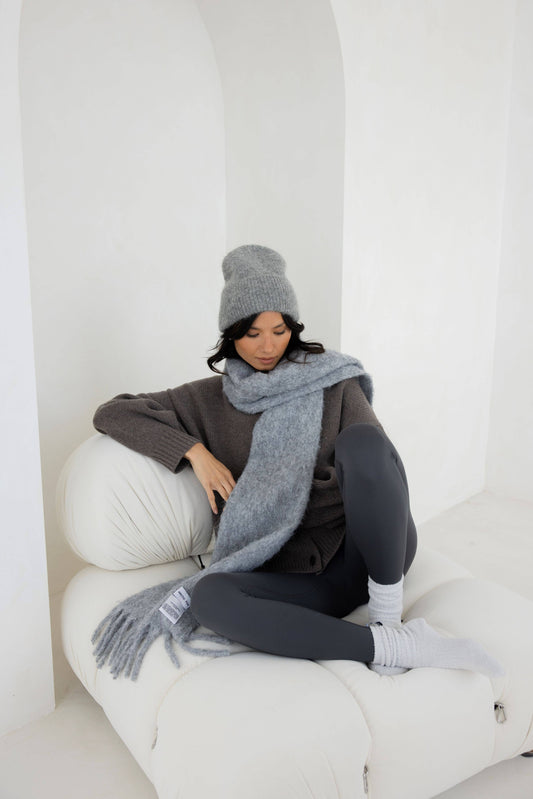 The Reykjavik Scarf with RWS Wool - Grey