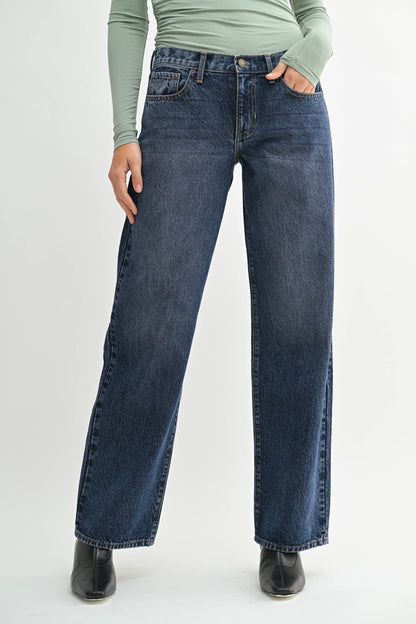 The Low Rise Slouch Jean - Vintage Dark