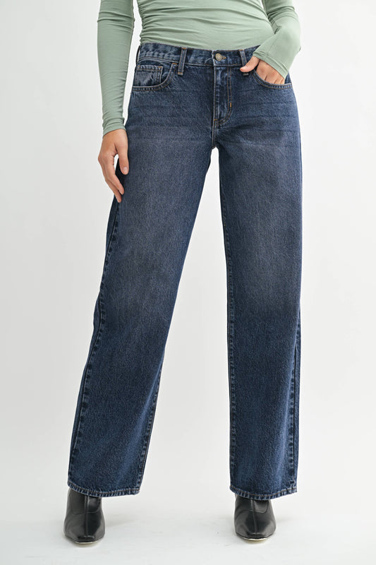 The Low Rise Slouch Jean - Vintage Dark