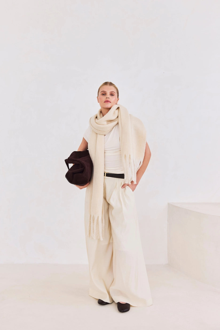 The Reykjavik Scarf - Pebble Beige