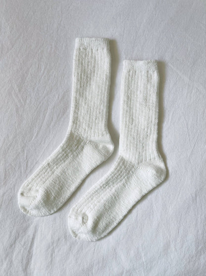 Cottage Socks - White Linen