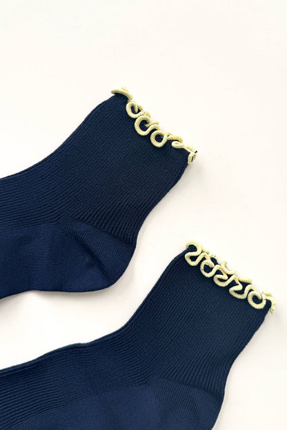 The Petite Ruffled Modal Socks - Multiple Color Options