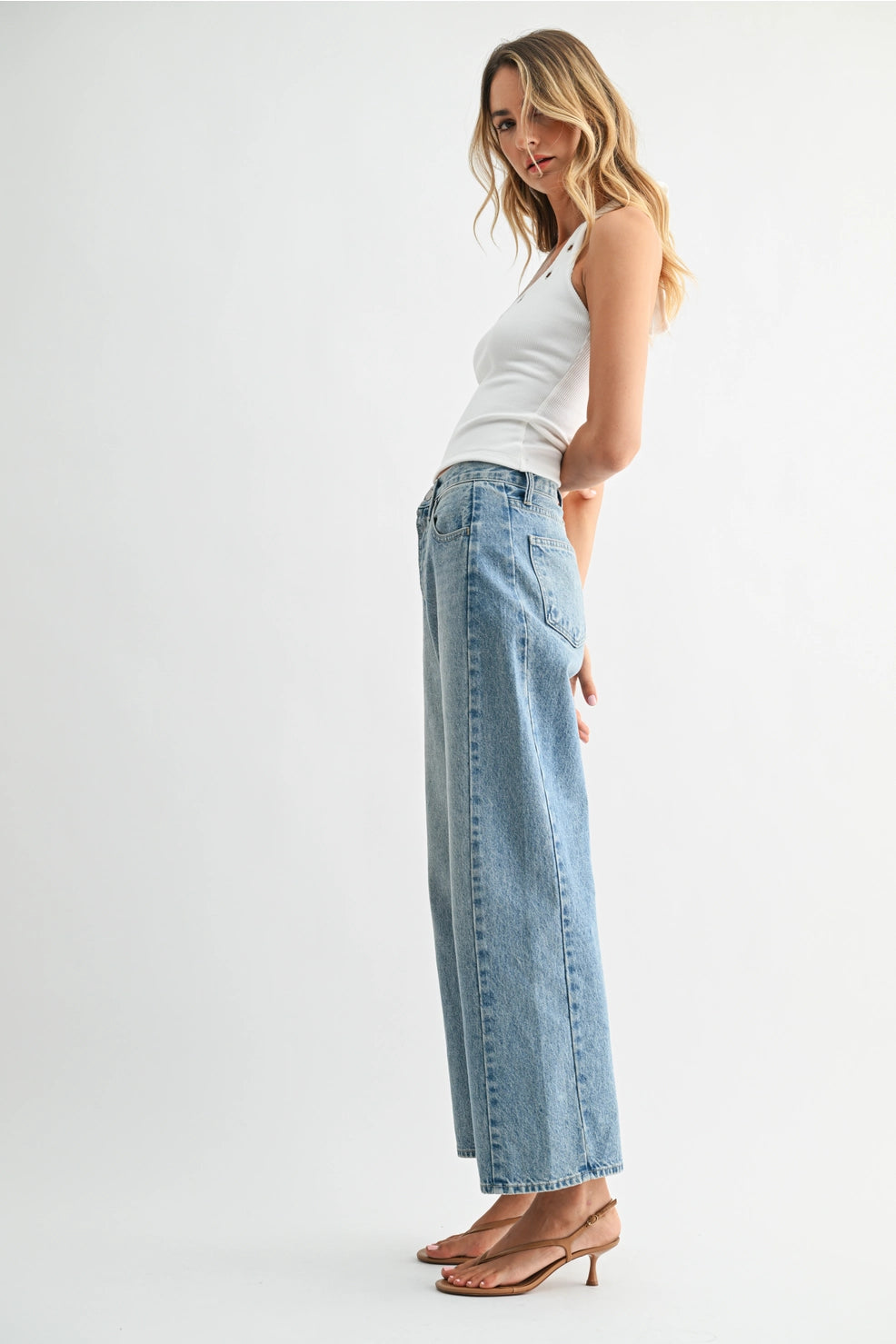 Barrel Jean Twist - Medium Denim