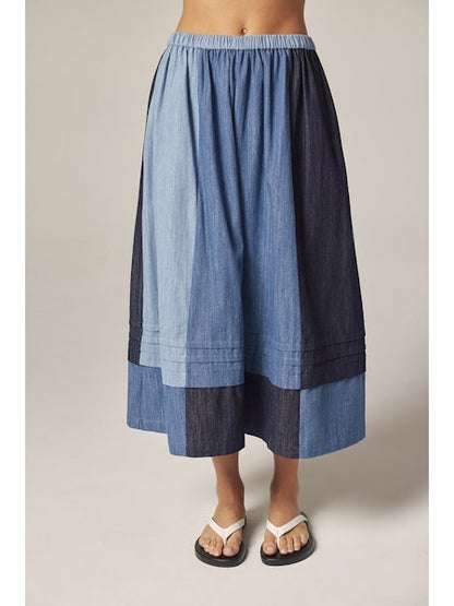 Contrast Midi Skirt