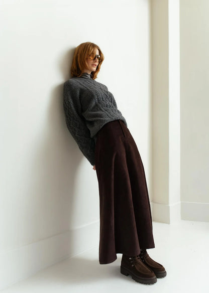 Jinni Long Skirt - Chocolate Torte