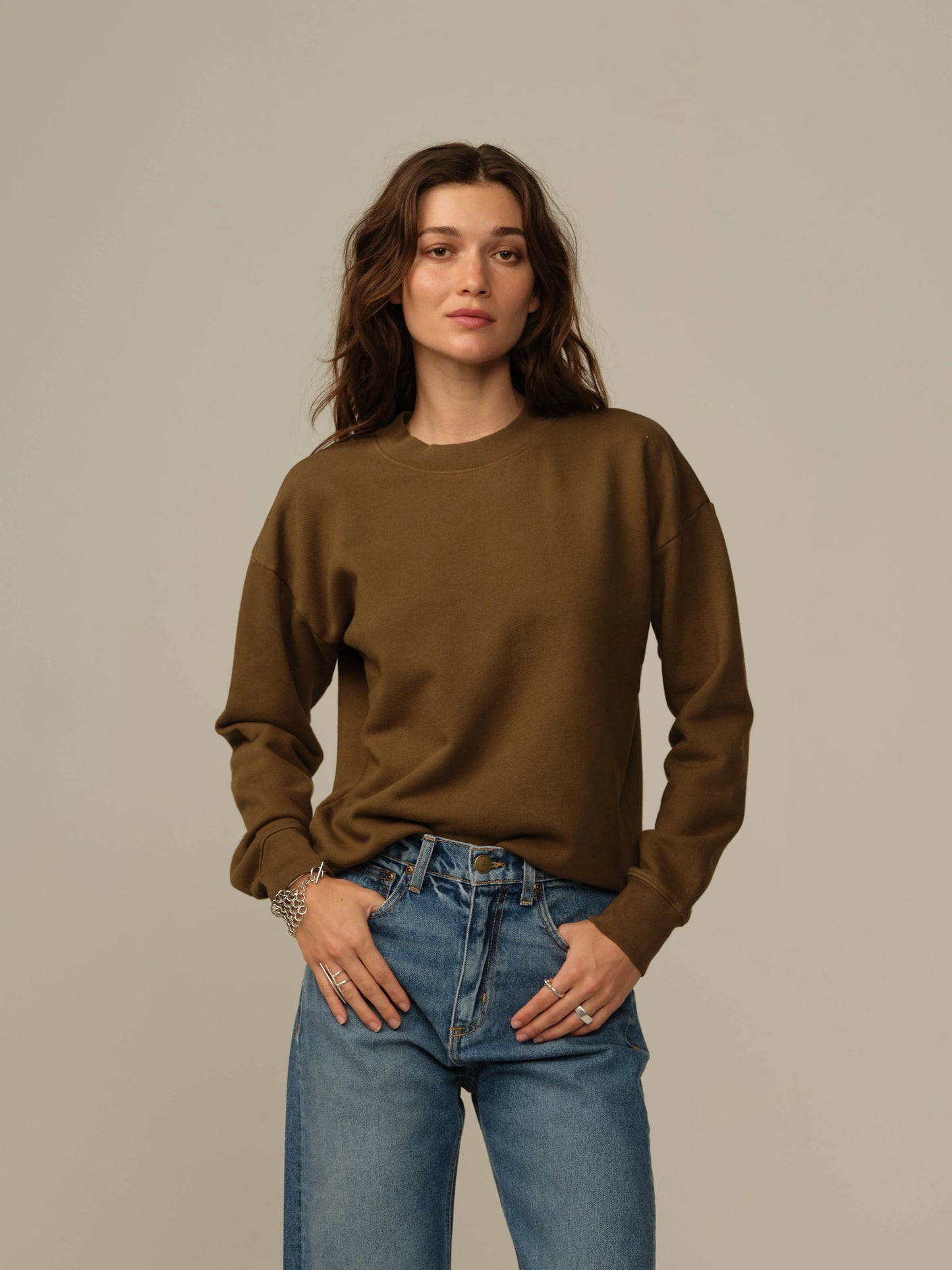 Shipwrecks Organic Cotton Sweatshirt - Moss