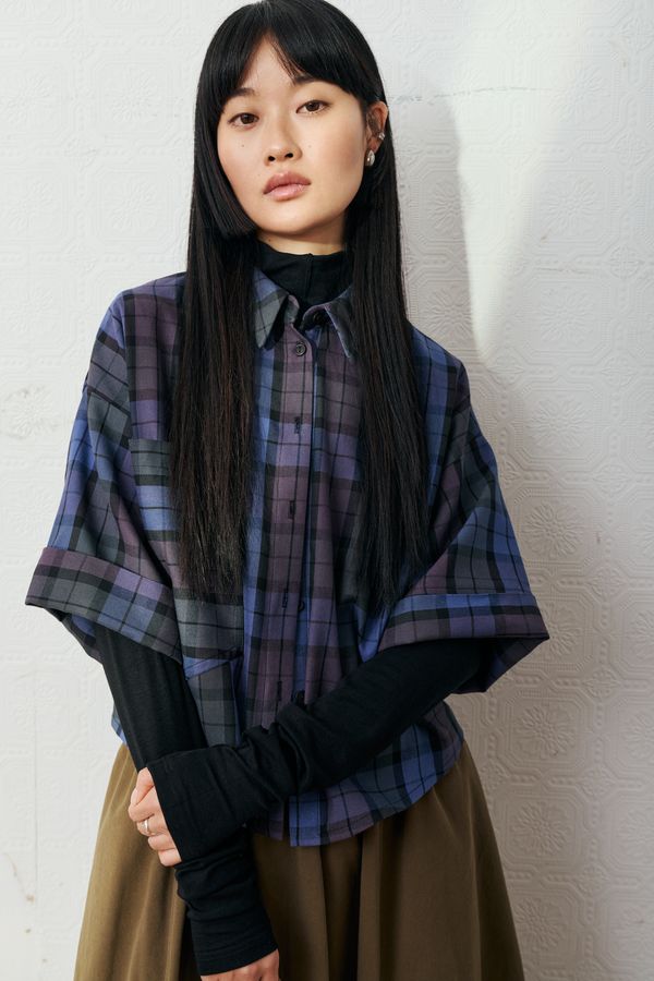 Katarina Shirt - Blue Tartan