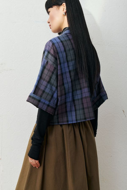 Katarina Shirt - Blue Tartan
