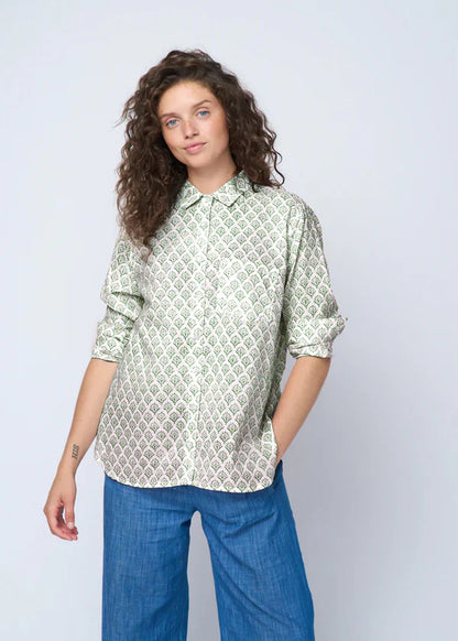 Good Boyfriend Shirt - Sunflower in Olive