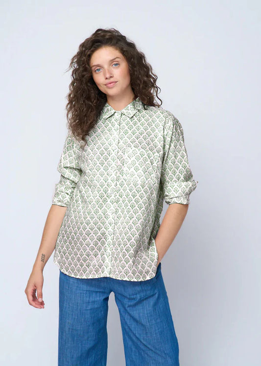 Good Boyfriend Shirt - Sunflower in Olive