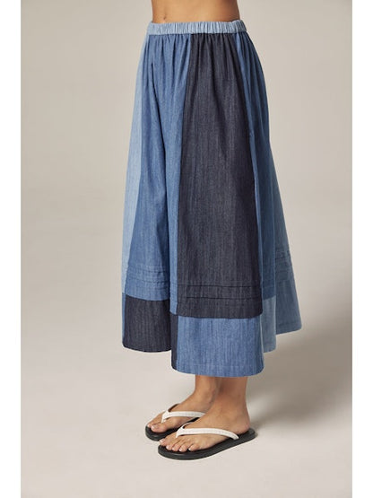 Contrast Midi Skirt