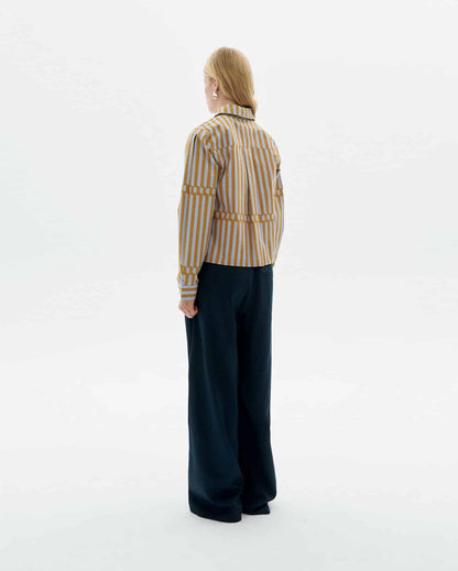 Striped Poplin Esqué Duna Blouse