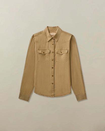 Cassidy Western Shirt in Lyocell - Army