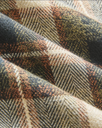 Mila Japanese Cotton Flannel Shirt - Charcoal Plaid