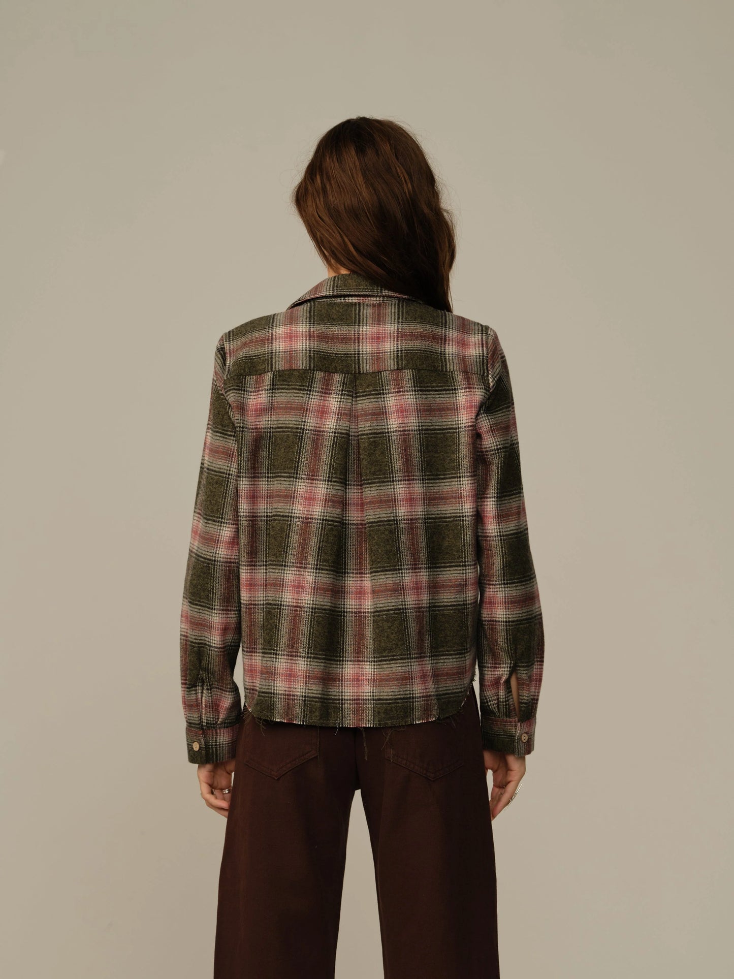 Women's Mila Japanese Cotton Flannel Shirt - Wine Plaid