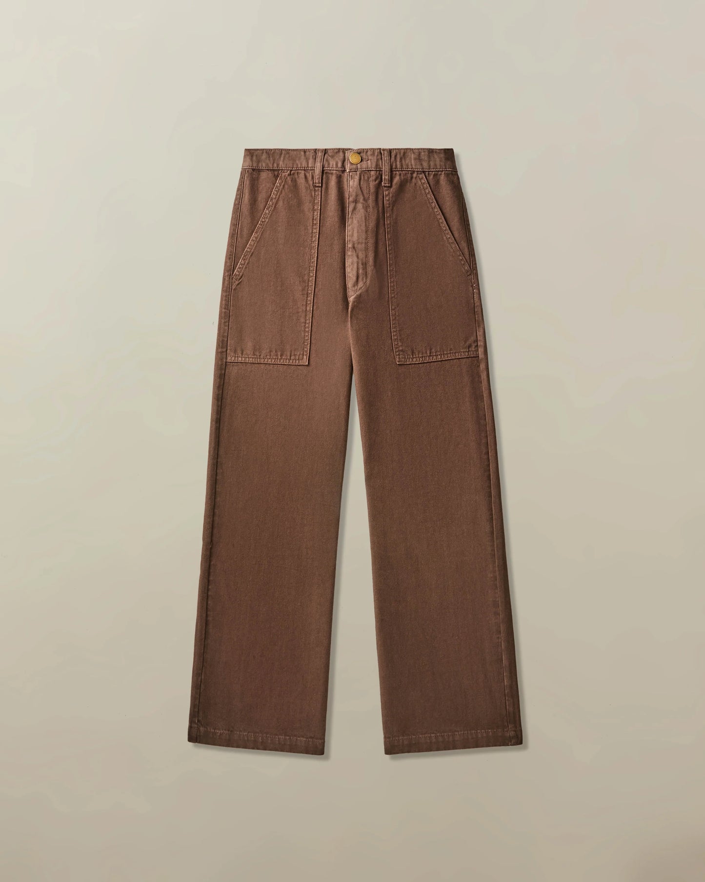 River Pant in Garment Dyed Recycled Cotton - Mud