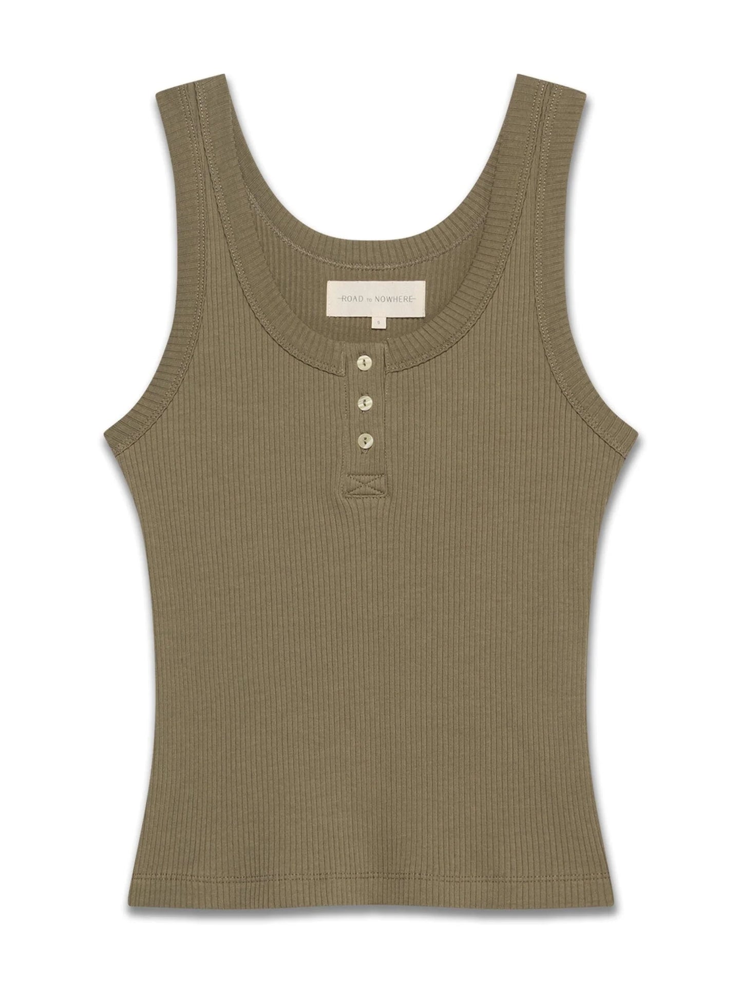 Todos Tank Top in Organic Cotton Rib - Olive