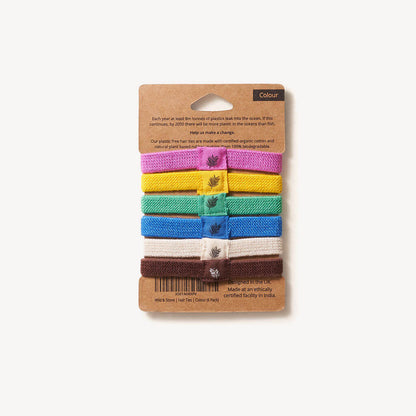 Plastic Free Hair Ties - 6 Pack (multiple color options)