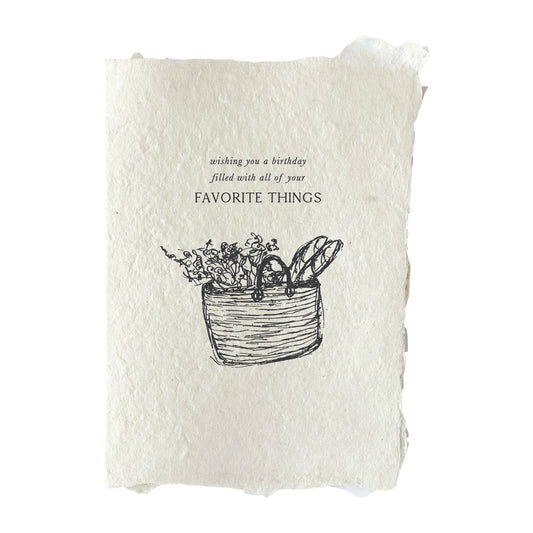Handmade Birthday Card - French Market Basket