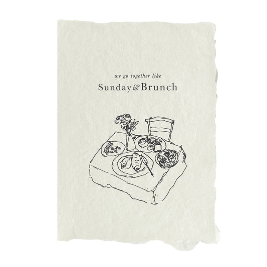 Sunday & Brunch - Handmade Love/Friendship Card